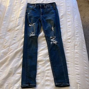 Blue, super stretch, size 4-regular, American Eagle jeans!